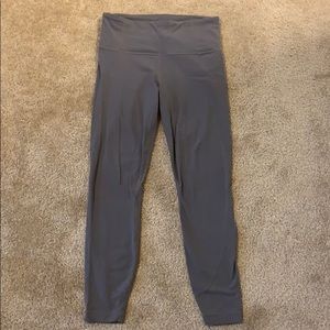 Grey Athleta 7/8 length yoga leggings